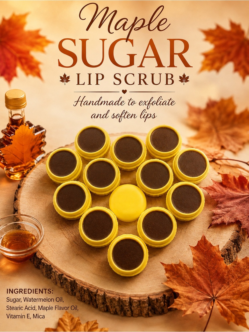Hand Crafted “Maple Sugar” Flavored Lip Scrub - Picture 1 of 3